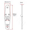 JT-HLM 2Pcs Stainless Steel Boat Hinge Stamped 5-1/2'' Marine Mount