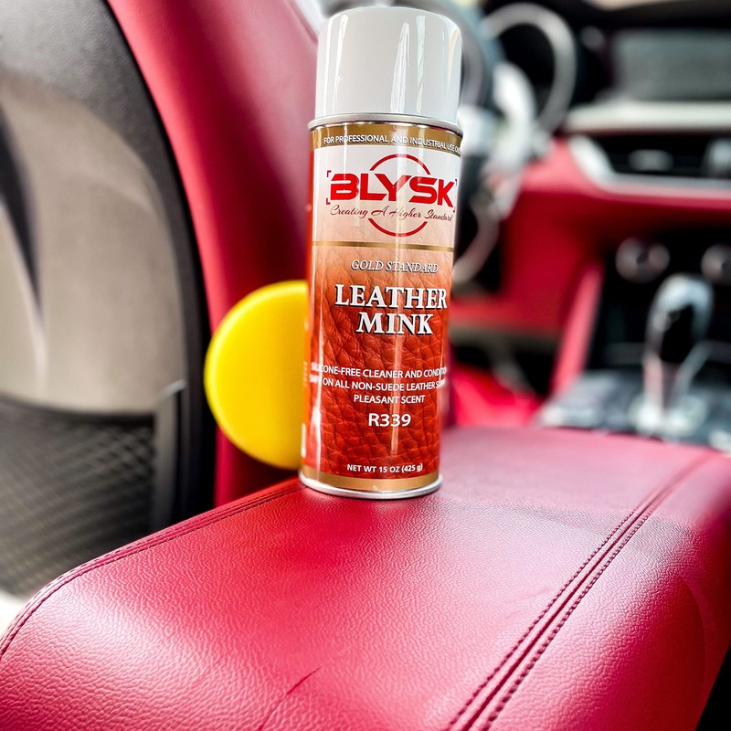 Blysk Leather Mink Aerosol Upholstery Cleaner and Protactant 15 oz