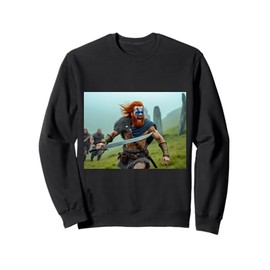 Proud Highlander stands defiant over misty Scottish hills Sweatshirt