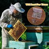 DECOHS 100 Pcs Metal Beeswax Foundation Support Pins with Box,