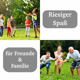 Traptix® Throwing Rings [Set of 2] – Easy to Use & Easy – Super Light Frisbee Ring for Huge Fun Outdoor or in the Water (Red & Blue)