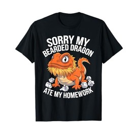 Funny Bearded Dragon Art for Kids Boys Girls Beardie Lover T-Shirt