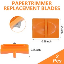 157400-1001 Paper Cutter Replacement Blades for Fiskars Paper Trimmer, Portable Trimmer Cutting Replacement Blades TripleTrack Trimmer Blades for Cutting and Scoring (2/Pack)