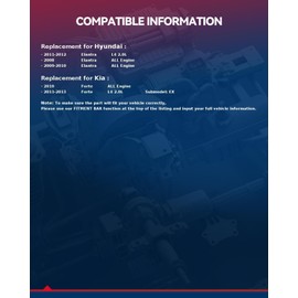KAX Electronic Steering Rack and Pinion Compatible with Hyundai Elantra 2008-2010 All Models/2011-2012 2.0L, Kia Forte 2010 All Models/2011-2013 2.0L Replace - 1G2691