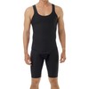 Underworks Mens Compression Bodysuit Girdle - No Rear Zipper Small
