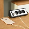 Electraline, Multi-Socket, 3-Way Power Strip with 2 USB Ports