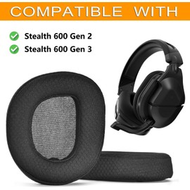 Stealth 600 Gen3 Ear Pads and Microphone Foam defean Replacement Ear Cushions Compatible with Turtle Beach Stealth 600 Gen 2/600 Gen2 USB/600 Gen 2 MAX/600 Gen3(600XB)/500 XB Wireless Headset