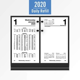AT-A-GLANCE 2020 Daily Desk Calendar Refill, 3-1/2" x 6", Financial (S170-50)