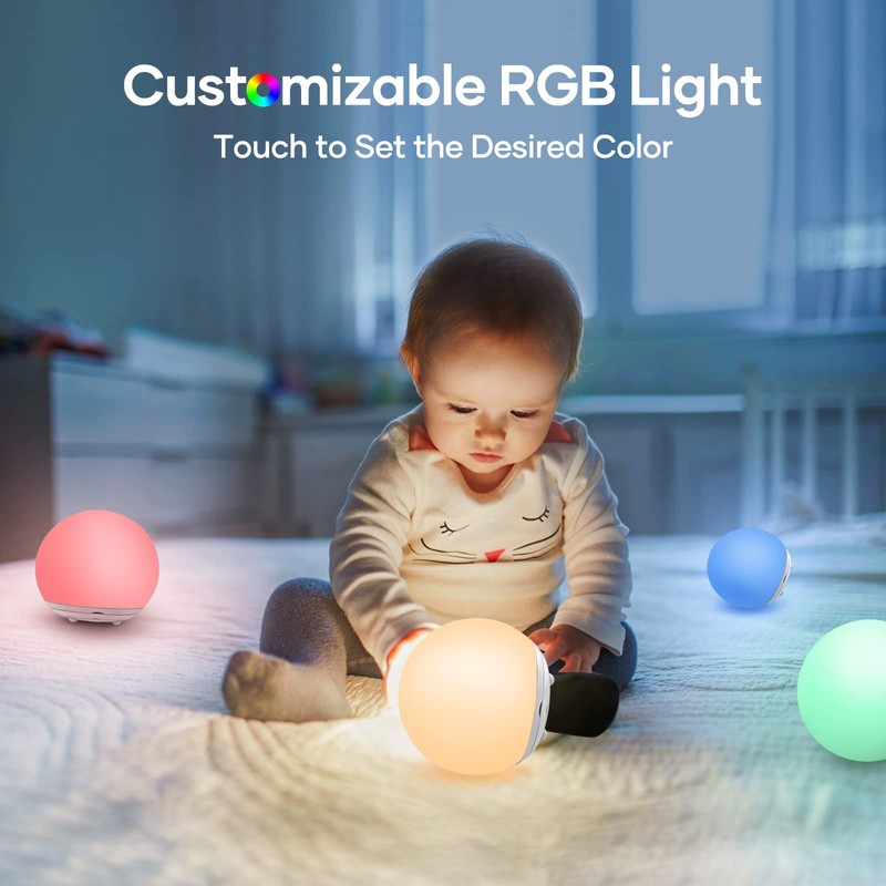 Suright Night Light for Kids, USB Rechargeable Beside Lamp with