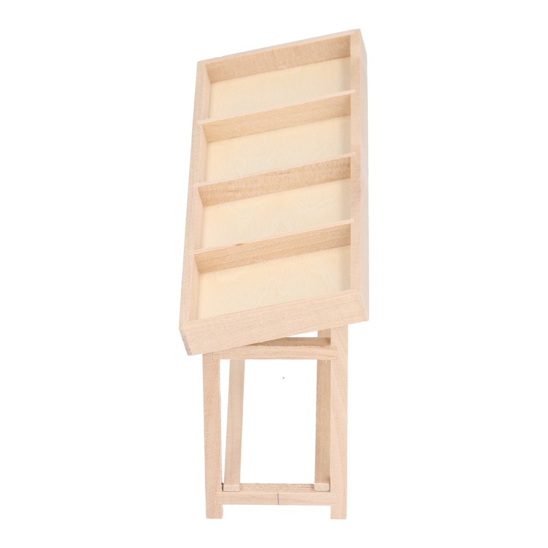 Doll House Shelf Display Racks 1:12 Miniature Wooden Stand Shelf