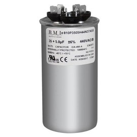 100335-06 - 35 + 5 uf MFD 370 or 440 Volt VAC - Lennox Round Dual Run Capacitor Upgrade