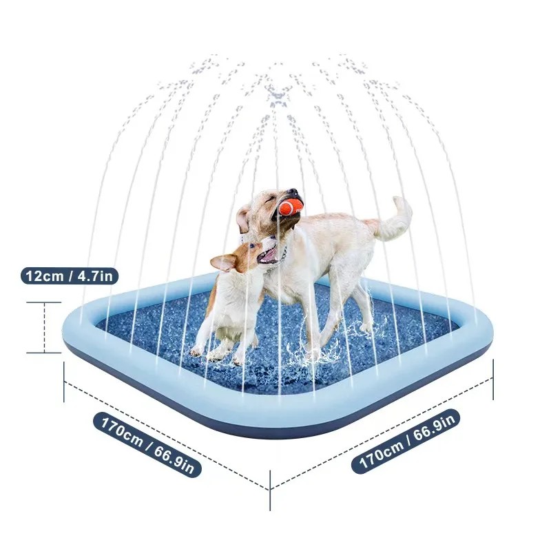 79" Dog Splash Pad for Backyard Water Play – Extra