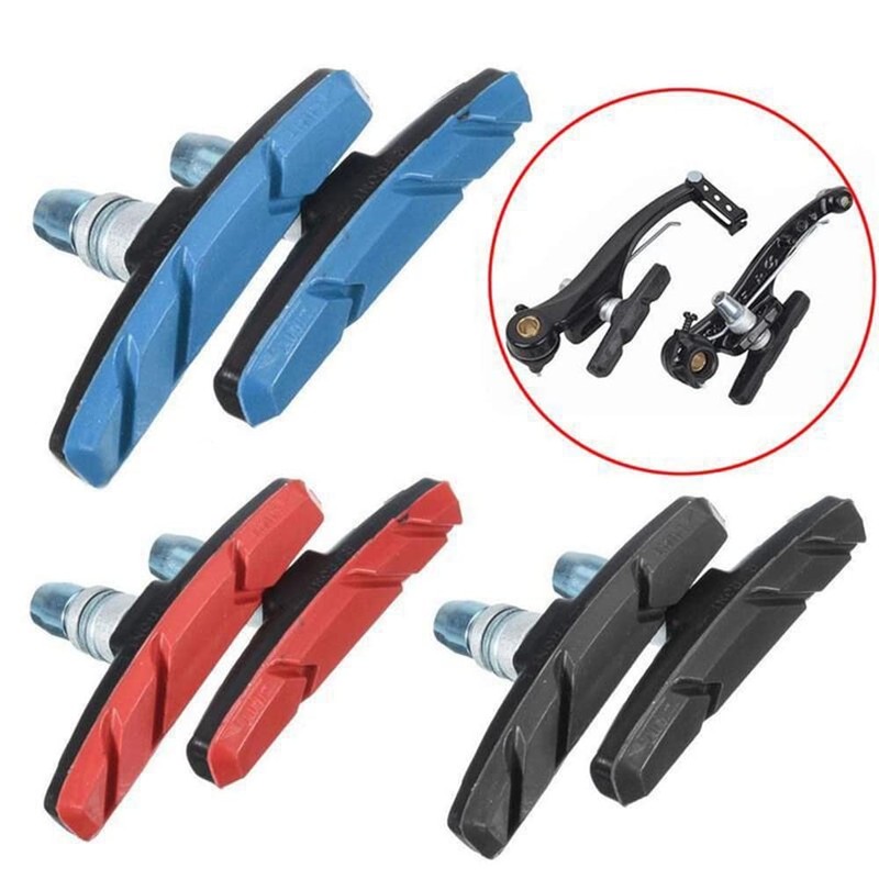 Bike Brake Pads, 4 Pairs with Installation Tool Hex Nuts/Wrench