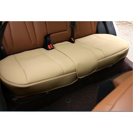 EDEALYN® 1 Pack Scalable (124-140cm) Back Seat Cover Car Seat Cover Seat Protector Rear Seat Bottom Cover Fits 90% of car - for Seat Bottom Only (Tan - Rear seat)