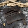 LUUFAN Mens Leather Long Bifold Wallet with Chain, Biker Wallet