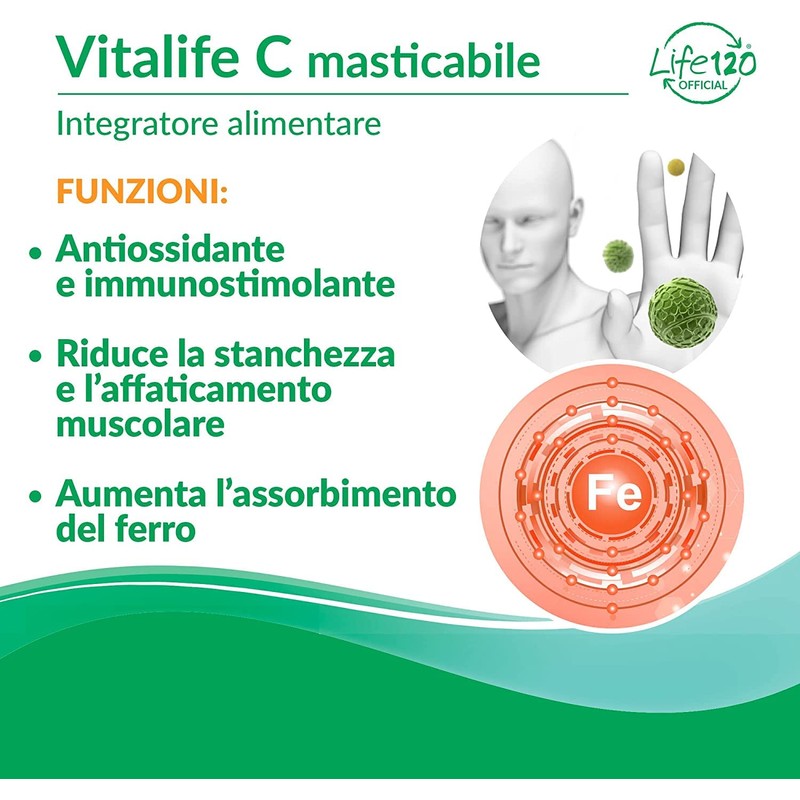 Life 120 - Vitalife C - 240 tablets, vitamin C