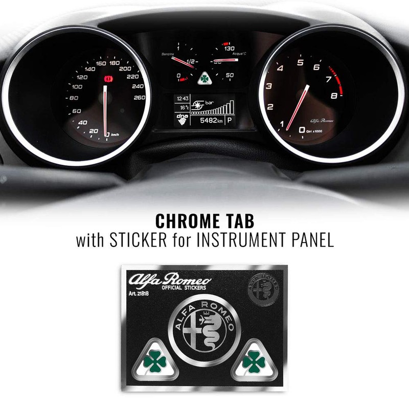 Alfa Romeo 21818 Quadrifoglio Verde Sticker for Car Instrument Panel,