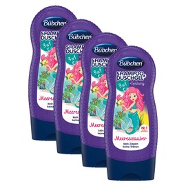 Bübchen Kids Shampoo, Shower Gel and Conditioner 3-in-1 Sea Magic For Children, pH Skin Neutral, Care for Children's Skin with a Fresh Scent, Quantity: 4 x 230 ml