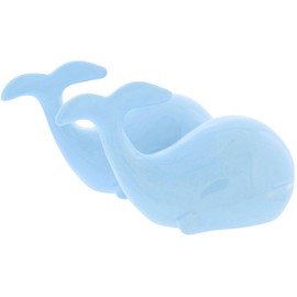 The Bridge Collection Nautical Whale Salt And Pepper Shaker Set - Ceramic Whale Kitchen Accessories - Ocean Theme Tabletop Accents