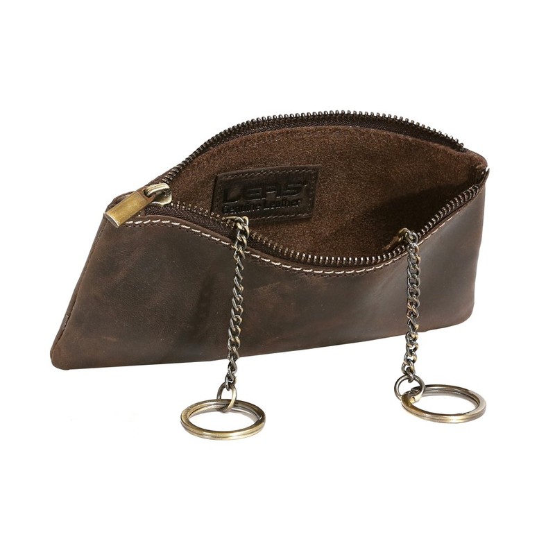 Keycase extra big LEAS, Genuine Leather, dark brown - ''LEAS