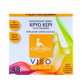 Carnaby Face Viso Cold Wax Depilatory Strips for the Face, 48pcs