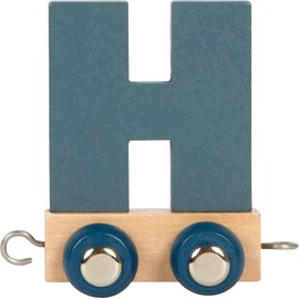 small foot Polar H Wooden Letter Train, Wooden Train, Can Be Individually Combined, for Decorating and Gifting, 12578