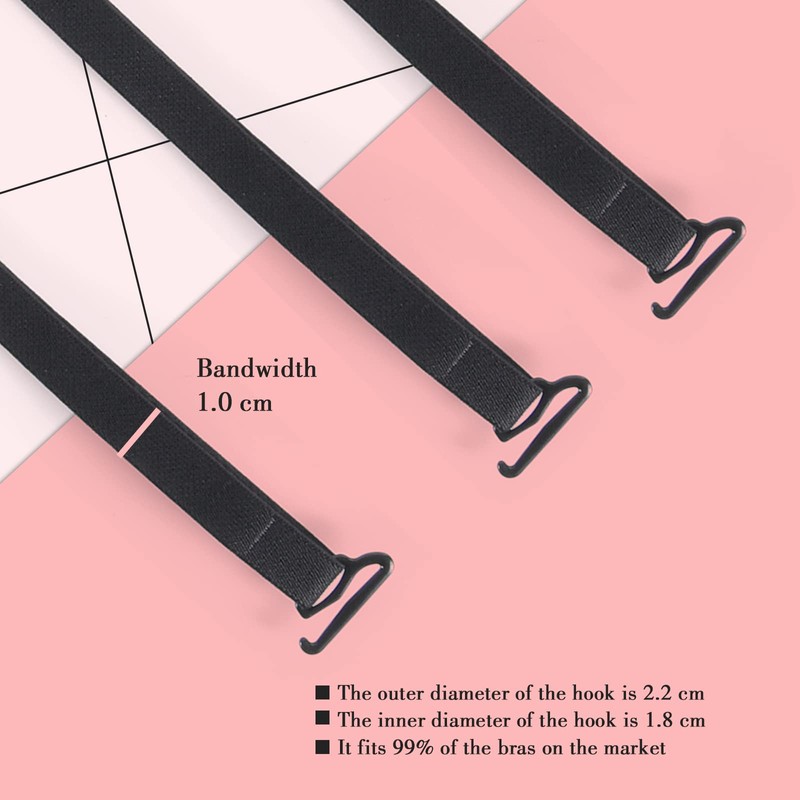 WILLWIN 2 Pcs Non-slip Removable Adjustable Cross Back Underwear Bra