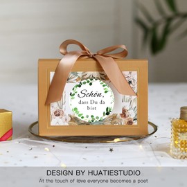 MKISHINE 120 Stickers Wedding Beautiful DASS du da bist!, Stickers Wedding Guest Gift Eucalyptus Style Wedding Gift, Stickers Wedding Favours, Christening, Communion, Confirmation