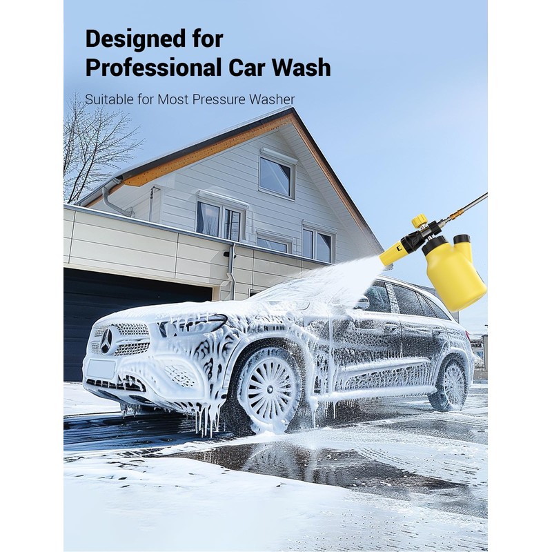 Foam Cannon for Pressure Washer, Car Wash Foam Sprayer with