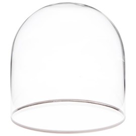 Plymor 4" x 4" Glass Display Dome Cloche with Silver Rim (no Base)