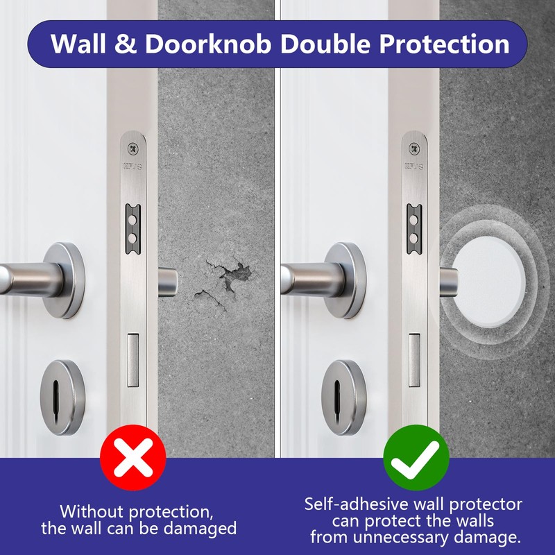3 1/4 in Wall Protector Round, 10 Pack Doorknob Wall