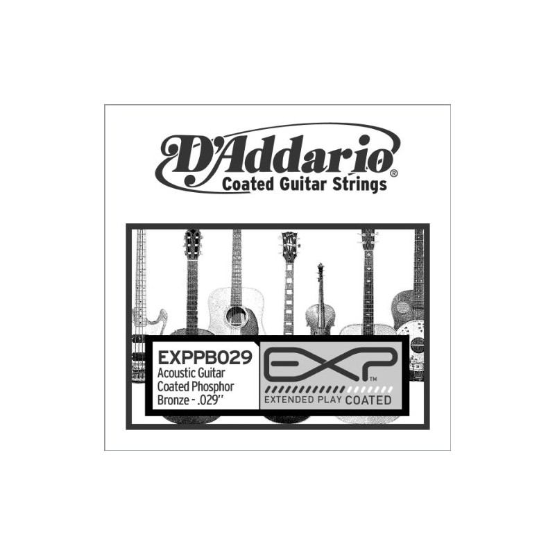 D'Addario EXPPB029 EXP Coated Phosphor Bronze Single String.029