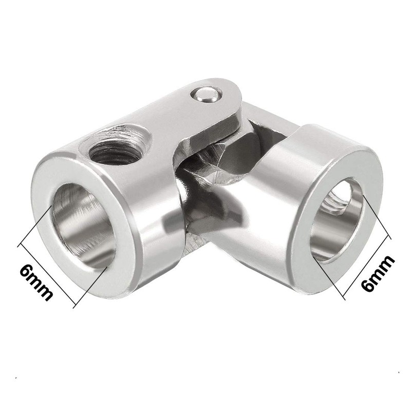uxcell 6mm to 6mm Inner Dia Rotatable Universal Steering Shaft