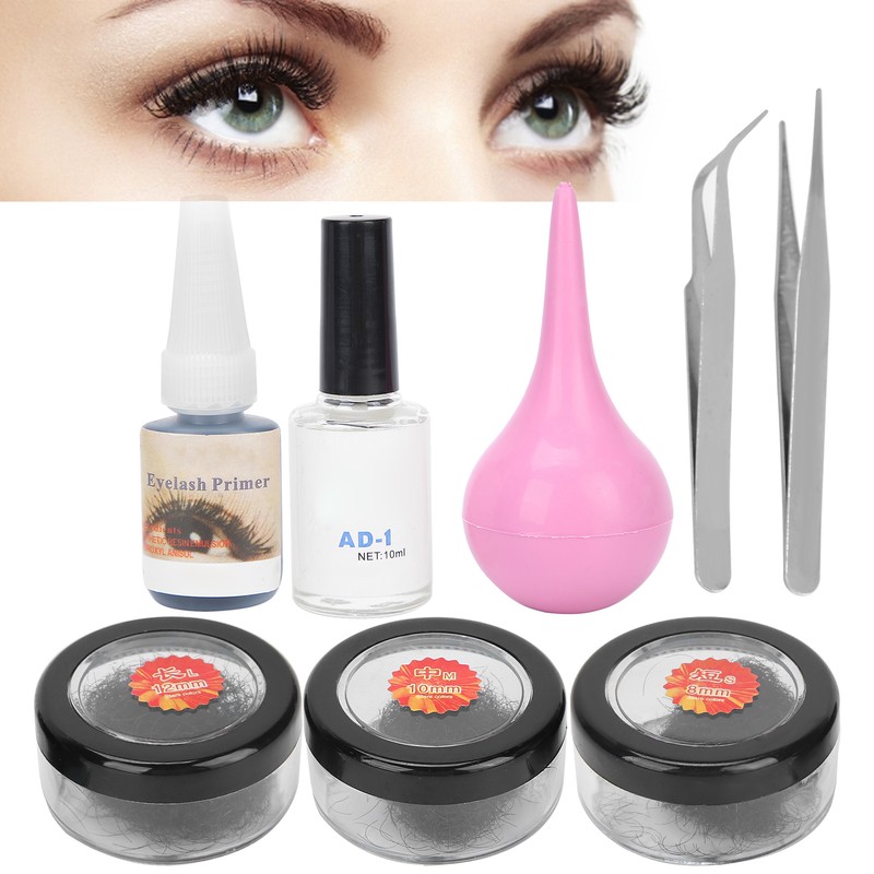 Eyelash Extension Practice Tool Kit Portable False Eyelashes Glue Remover