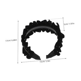 SAFIGLE Ruffled Headband for Women Fashionable Hair Accessory Textured Design Versatile Hairband for Various Occasions Charming and Elegant Women Hairwear