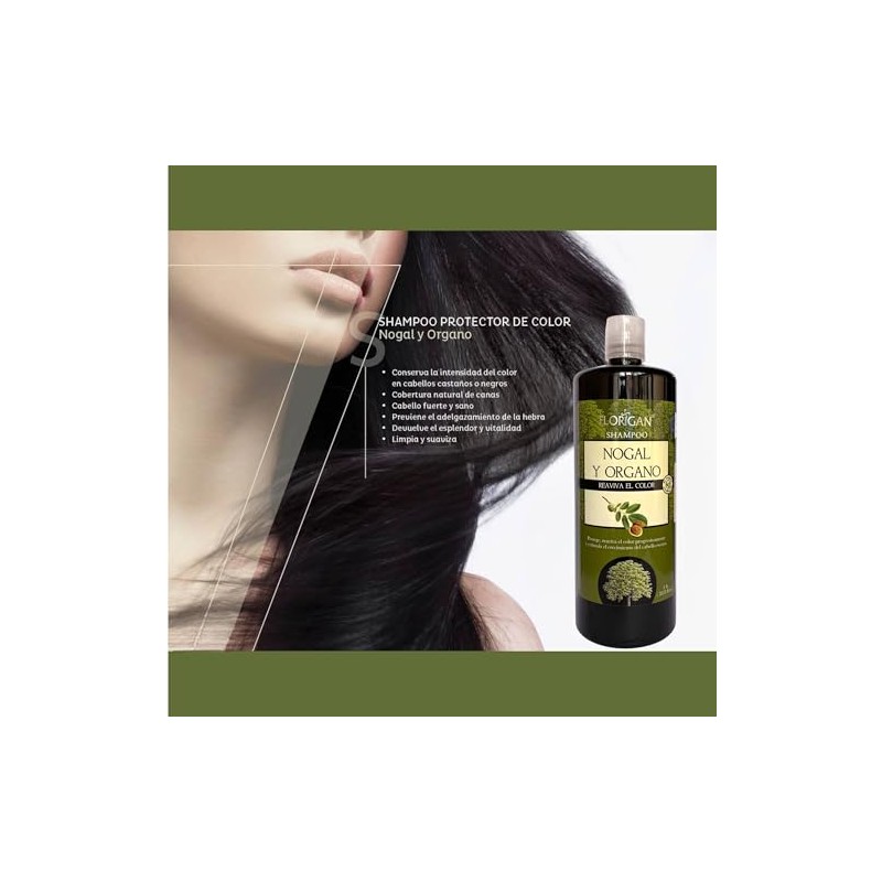 Shampoo Nogal y Organo Protector de Color Florigan 1lt.