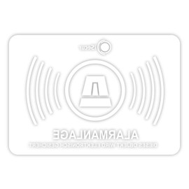 6er Aufkleber-Set Alarmanlage innen-klebend I 5 x 3,5 cm I Achtung Objekt ist Alarm-gesichert I für Fenster-Scheibe, Tür I transparent I hin_363