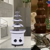 4-tier Electric Chocolate Fondue Fountain, Stainless Steel Chocolate Melting Machine