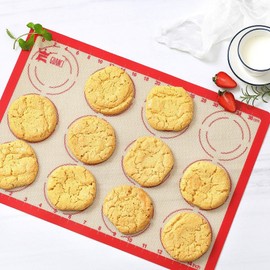 GUANCI Silicone Baking Mat Set of 4, GUANCI Grade Food Baking mats Non-Stick Reusabl...