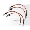 AJP Distributors Red Stainless Steel Braided Oil Disc Brake Lines