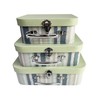 Emartbuy Set of 3 Rigid Luxury Presentation Suitcase Storage Gift
