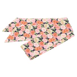 GOMINIMO Printed Satin Scarf Headband (Rose) OR14-30