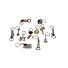 Paquete de 12 llaveros de metal NYC Silver Souvenir Collection