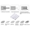 100 Pcs Wall Plugs, M10 x 50mm White Plastic Screw