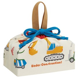 Skater KB7-A Children's Lunch Bag, Drawstring Bag, Working Car, Made in Japan