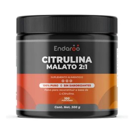 L- Citrulina Malato Endaroo en Polvo 300 g | 100% Pura | Sin Sabor | Rendimiento, Energía y Bombeo Muscular