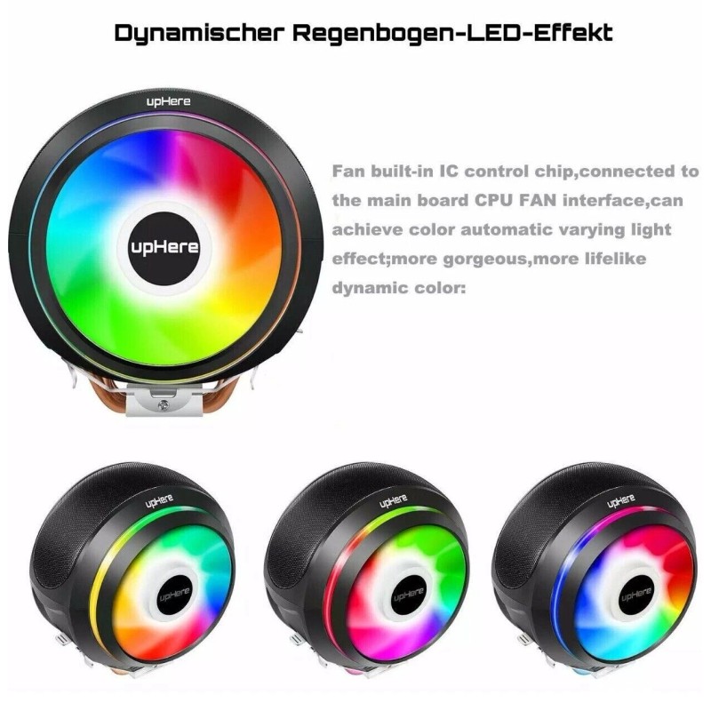 upHere CCF150ARGB High Performance CPU Air Cooler w FREE RGB