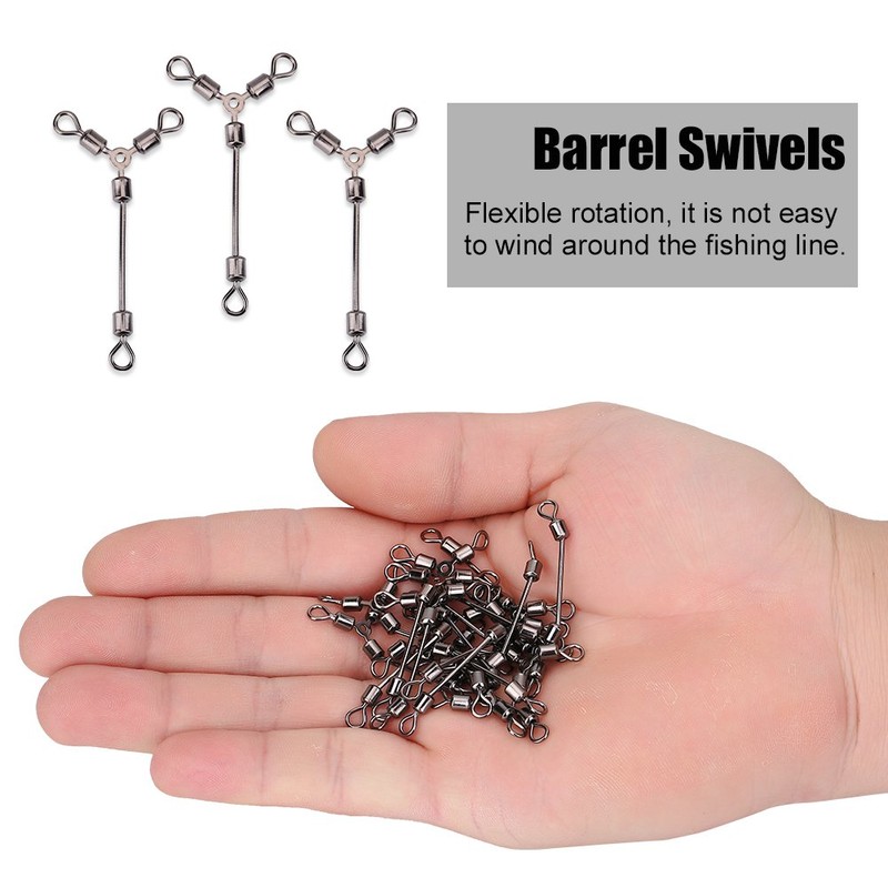3 Way Fishing Swivels Fishing Line for Hook Swivels Connector