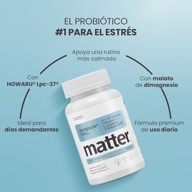 Matter Probivos Chill, Suplementos Alimenticios Probioticos con HOWARU® Lpc-37, L-Glutamina y Malato de DiMagnesio, Apoyo al Bienestar Emocional y Equ