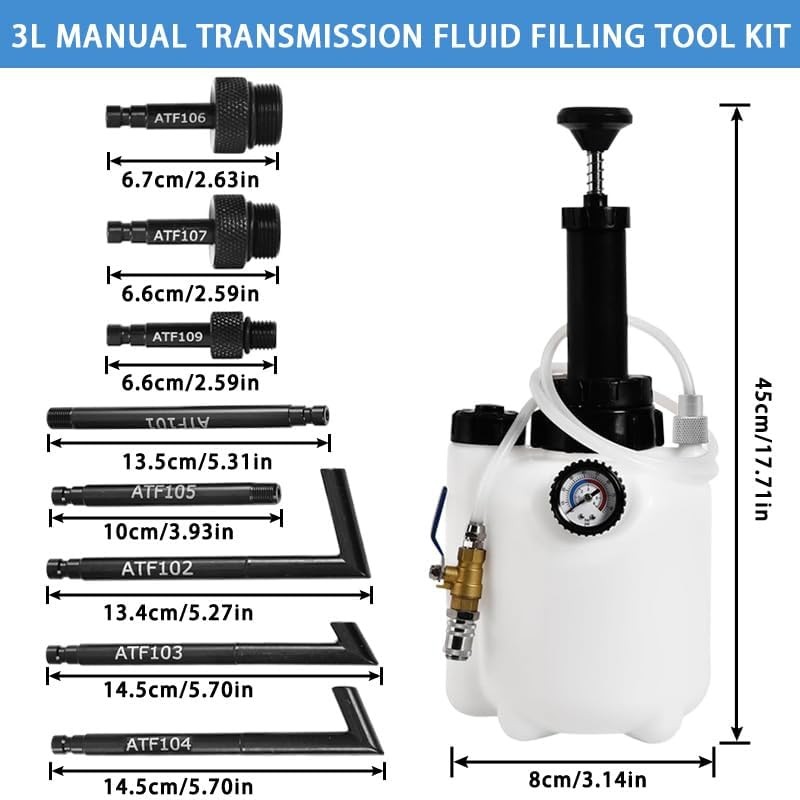 altivox 3L Transmission Fluid Pump Manual Oil Transfer Pump Fluid